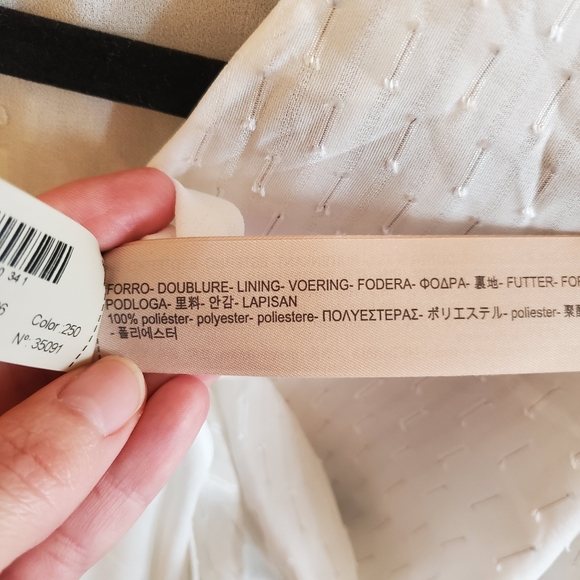 Massimo Dutti - white boho blouse with 3/4 bell sleeve - Picture 5 of 6